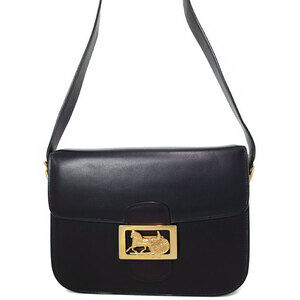 Celine Horse Carriage shoulder bag black leather